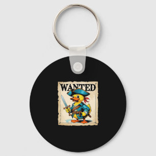Porte-clés Croisière recherchée Canard Pirate Épée Chapeau Oc