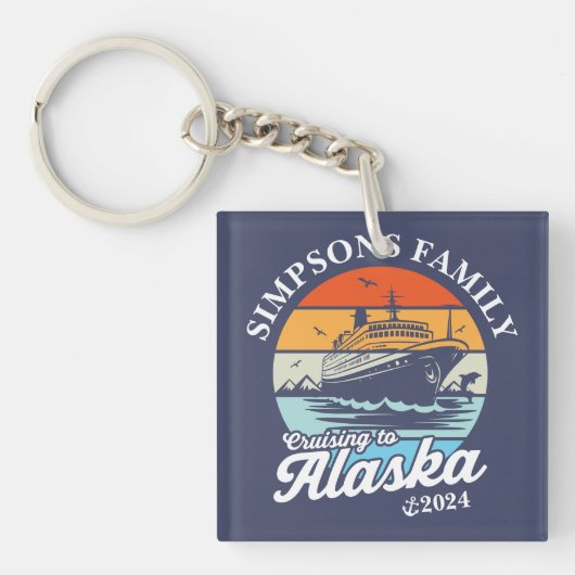 Porte-clés Croisière vers Alaska Custom Family Matching Group (Devant)