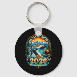 Porte-clés Croisière Vintage Alaska 2026 Groupe de croisière
