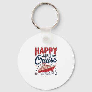 Porte-clés Croisière vintage patriotique du 4 juillet Happy_1