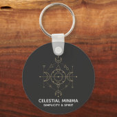 Porte-clés Croissant de Lune Minimaliste & Ligne Artistique d (Recto)