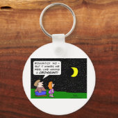 Porte-clés croissant gras romantique de lune (Recto)