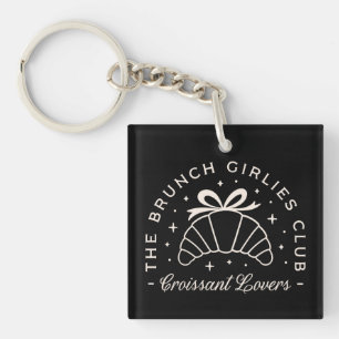 Porte-clés Croissant pâtisseries amoureux brunch girlies club
