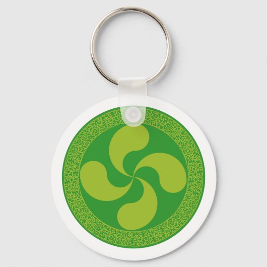 Porte-clés Croix basque élégante et élégante : Lauburu, (Recto)