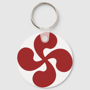 Porte-clés Croix Basque Rouge Lauburu