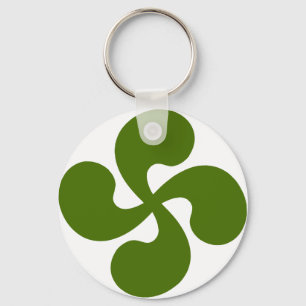Porte-clés Croix Basque Verte