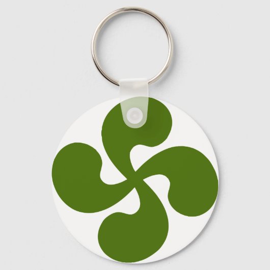 Porte-clés Croix Basque Verte (Recto)