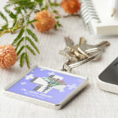 Porte-clés Croix-Blanche de Caduceus Médicale en 3D (Côté)