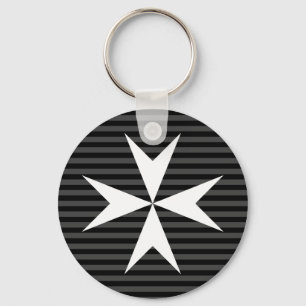 Porte-clés Croix blanche médiévale Ordre de Saint-Jean (Roy