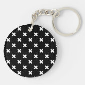 Porte-clés Croix blanche sur le noir (Dos)