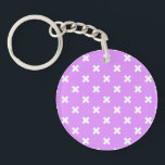 Porte-clés Croix blanches sur lilas<br><div class="desc">Croix blanches sur lilas</div>