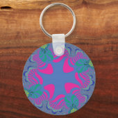Porte-clés Croix Bleue rose et Cornflower (Recto)