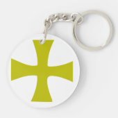 Porte-clés Croix byzantine en or faux (Dos)