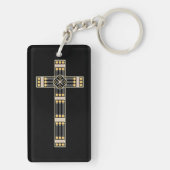 Porte-clés croix catholique hongroise religion dieu symbole v (Dos)
