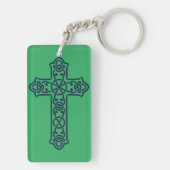 Porte-clés Croix celtique haute bleue (Dos)