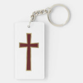 Porte-clés Croix chrétienne (Dos)