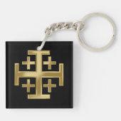 Porte-clés Croix chrétienne (Dos)