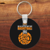Porte-clés Croix chrétienne de basket-ball (Recto)