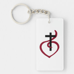 Porte-clés Croix chrétienne simple
