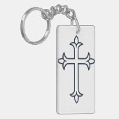 Porte-clés Croix chrétienne typique (Devant gauche)