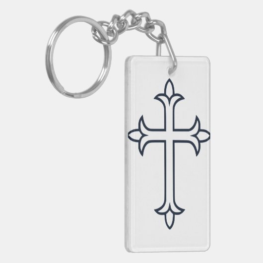 Porte-clés Croix chrétienne typique (Devant gauche)