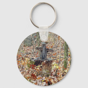 Porte-clés Croix dans les bois
