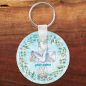 Porte-clés croix de colombe chrétienne (Recto)