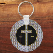 PORTE-CLÉS CROIX DE DIAMANT ET D'OR (Recto)