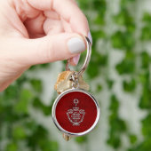 Porte-clés Croix de Jérusalem tatouage de pèlerinage tampon r (main)