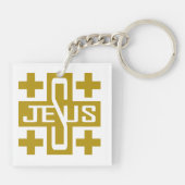 Porte-clés Croix de Jésus (Dos)