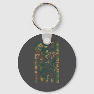 Porte-clés Croix de jeunesse camouflage chasse pêche B cerf c
