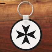 Porte-clés Croix de Malte noire (Recto)