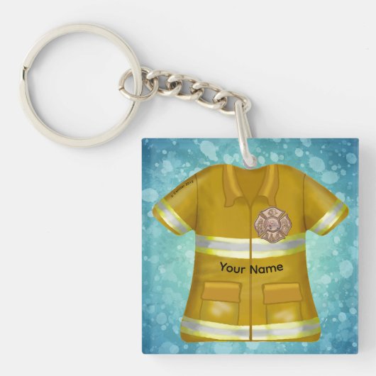 Porte-clés Croix de Malte Pompiers (Devant)