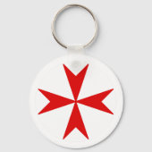 Porte-clés Croix de Malte v2 (rouge sur blanc) (Verso)