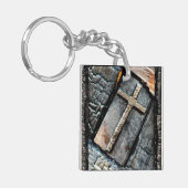 Porte-clés Croix de protection et chemin de vie (Devant gauche)