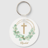 Porte-clés Croix d'or d'Eucalyptus (Verso)