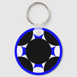 Porte-clés Croix du Cercle solide par Kenneth Yoncich