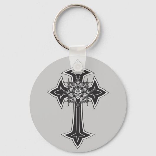 Porte-clés Croix du crâne Goth (Recto)