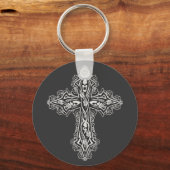 Porte-clés Croix du crâne gothique (Recto)