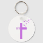 Porte-clés Croix du salut avec des colombes (Verso)