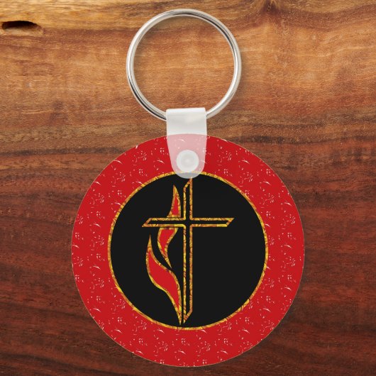 Porte-clés Croix et flamme (Recto)