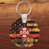 Porte-clés Croix et flammes des pompiers (Recto)