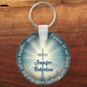 Porte-clés Croix et nom (Recto)