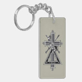 Porte-clés Croix freemasonique (Devant gauche)