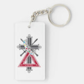Porte-clés Croix freemasonique (Dos)