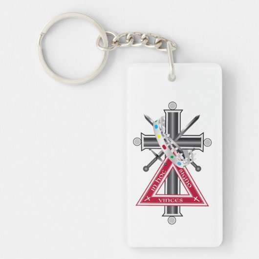Porte-clés Croix freemasonique (Devant)