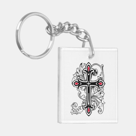 Porte-clés Croix gothique (Devant gauche)
