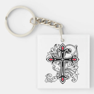 Porte-clés Croix gothique