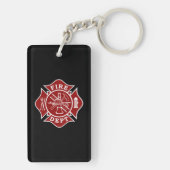 Porte-clés Croix maltaise des pompiers (Dos)