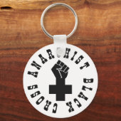 Porte-clés Croix noire anarchiste (Recto)